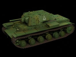 KV-1 heavy tank 3d model preview