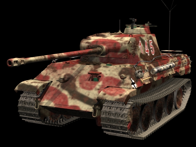 Panther Ausf. A tank 3d rendering
