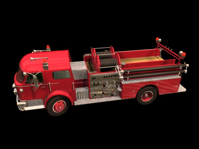 Pumper fire truck 3d rendering