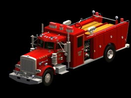 Peterbilt firefighting truck 3d model preview