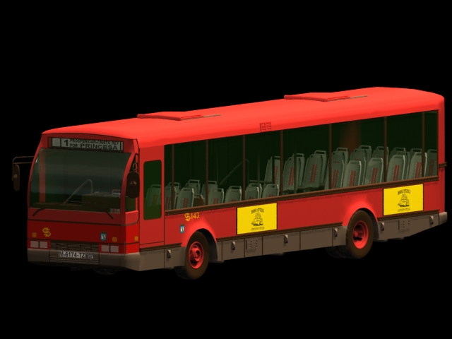 EMT Bus 3d rendering