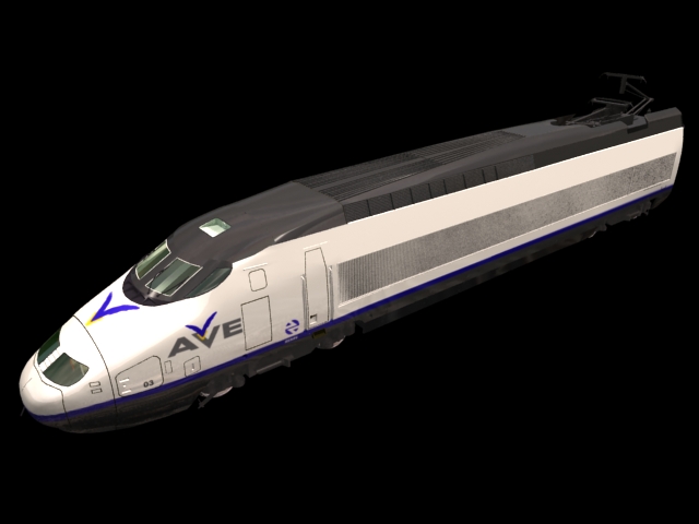 AVE high speed train 3d rendering