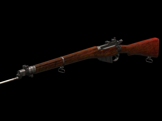 Lee Enfield Rifle Modelo 3D - Baixar Arma no