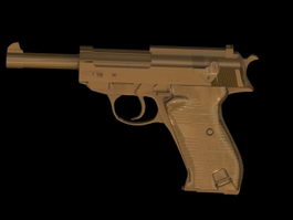 Walther P38 pistol 3d model preview