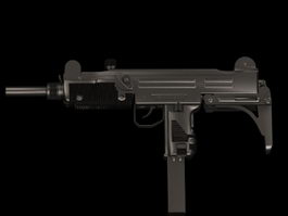 Uzi submachine gun 3d model preview