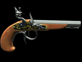 Buccaneer handgun 3d model preview
