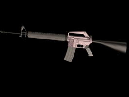 Colt M16 rifle 3d model preview