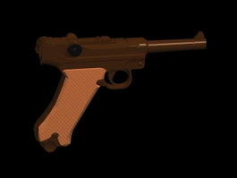 Luger pistol 3d model preview