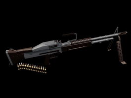 M60 machine gun 3d model preview