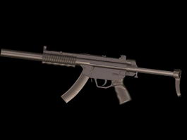 Heckler & Koch MP5 submachine gun 3d model preview