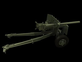 Anti-tank gun 3d model preview