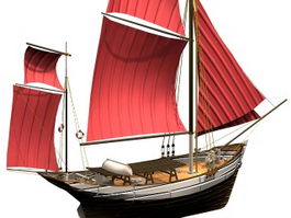 REELAK 3D Model Space Sense Large Wooden Sailboat Algeria