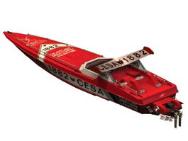 Offshore powerboat racing 3d model preview