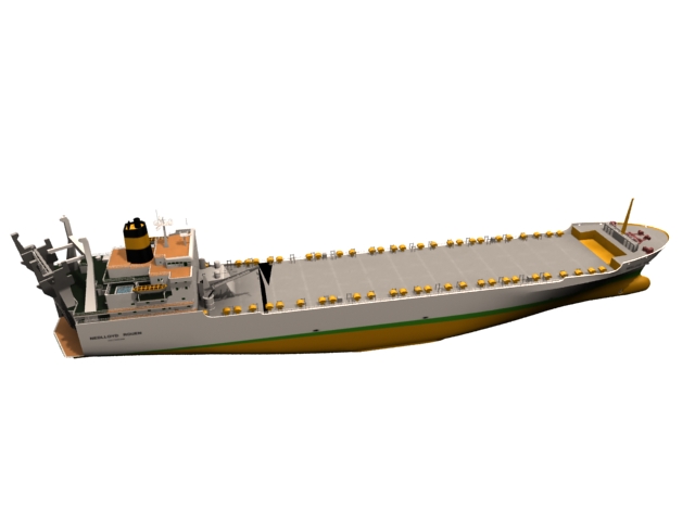 Nedlloyd containership 3d rendering