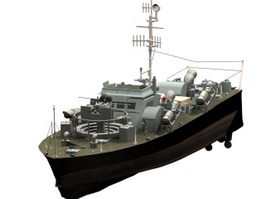 Vosper motor torpedo boat 3d model preview