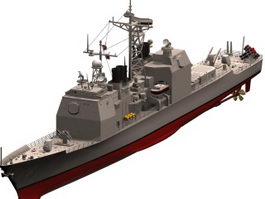 USS Valley Forge cruiser 3d model 3dsmax files free download - CadNav