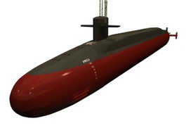USS Ohio submarine 3d model preview