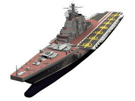 Soviet aircraft carrier Kiev 3d model preview