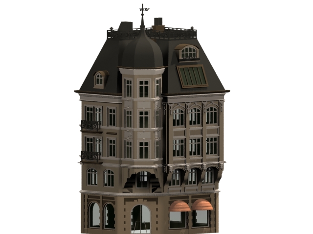 Bankhaus towering building 3d rendering