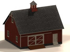 Farm machine shed 3d preview
