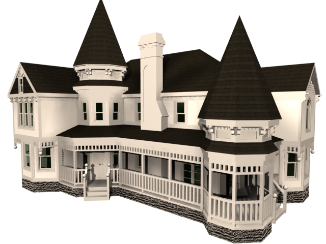 Victorian house 3d model 3dsmax files free download 