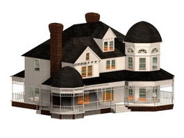 Victorian style residence 3d model preview