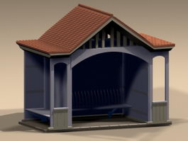 Summer house 3d model preview