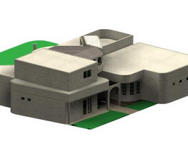 One-and-half story dwelling 3d model preview