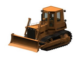 Crawler bulldozer 3d model preview