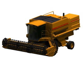 Combine harvester 3d model preview