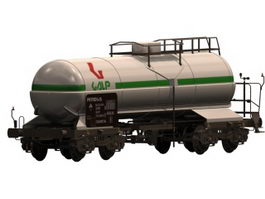 Railroad tank wagon 3d model preview