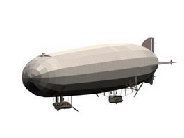 German Zeppelin rigid airship 3d model preview
