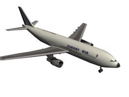 Jet passenger plane 3d model preview