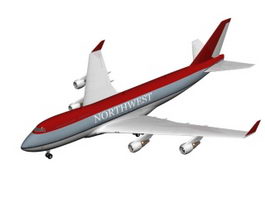 Northwest commercial airliner 3d model preview