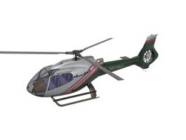 Light multirole helicopter 3d model preview