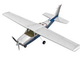 Light passenger aircraft 3d model preview