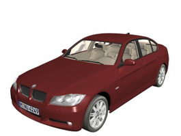 BMW 3 compact executive car 3d model preview