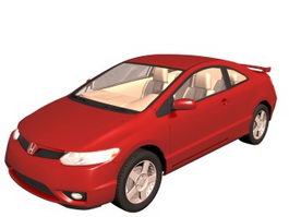 Honda Civic compact car 3d model preview