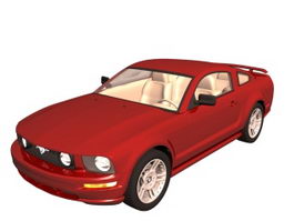 Ford Mustang pony car 3d model preview