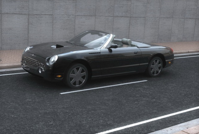 Ford Thunderbird personal luxury car 3d rendering