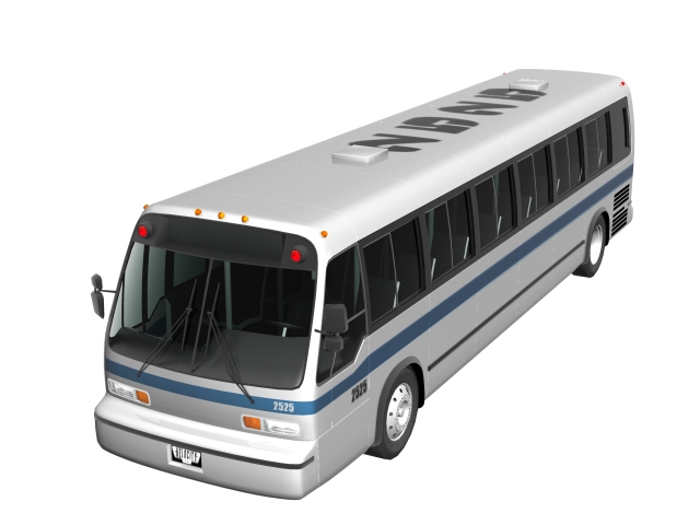 GMC RTS bus 3d rendering