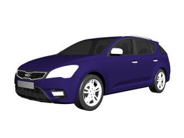 Kia Ceed compact car 3d model preview