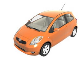 Toyota Yaris subcompact car 3d model preview