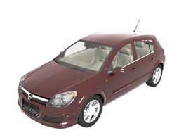 Opel Astra compact car 3d model preview