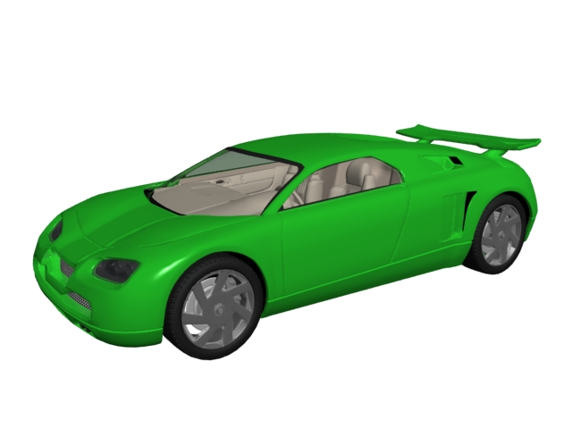 Super sports car 3d rendering