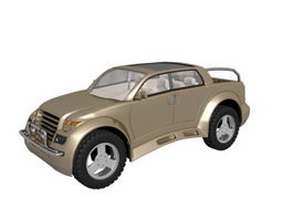 Mini SUV concept car 3d model preview