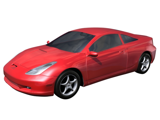 Toyota Celica sports car 3d rendering