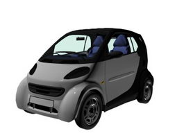 Smart Fortwo city car 3d model preview