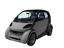 Smart Passion Coupe city car 3d model preview