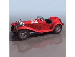 Alfa Romeo 8C 2300 racing car 3d model preview
